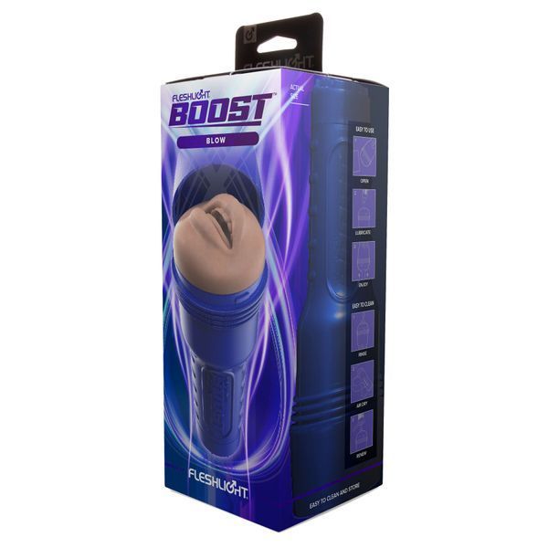 Мастурбатор-ротик Fleshlight Boost Blow Light Medium Flesh, плаваючі кільця Turbo Tech SO8154 фото