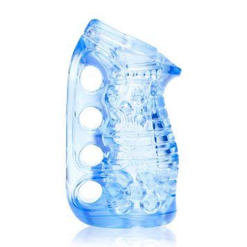 Мастурбатор Fleshlight Fleshskins Grip Blue Ice, надійна фіксація на руці, відмінно для пар та мінета F16623 фото