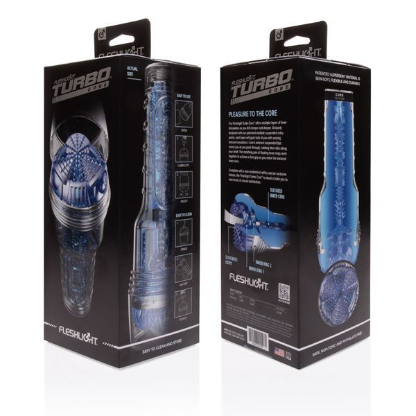 Мастурбатор Fleshlight Turbo Core Blue Ice оральний секс (глибоке горло) SO6582 фото